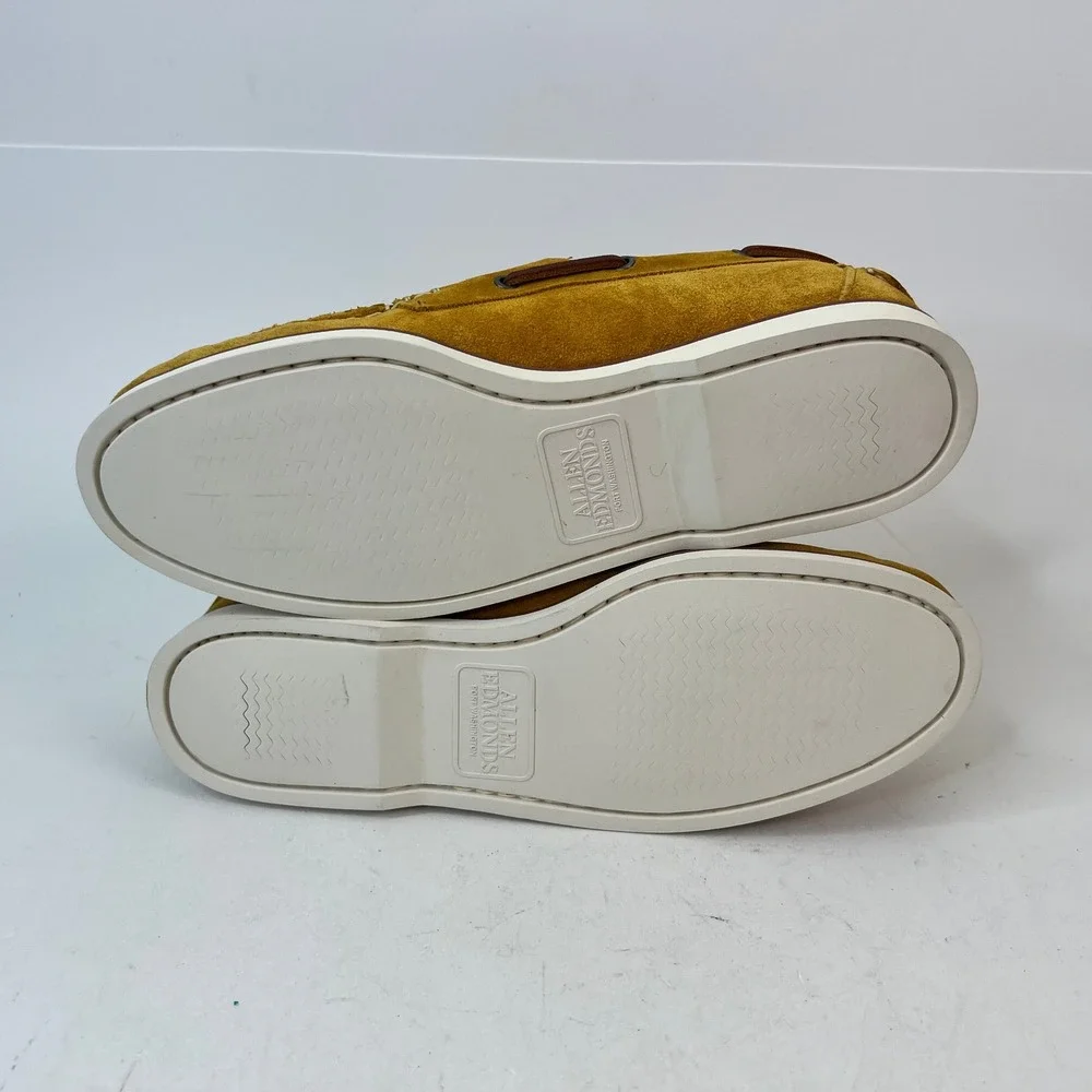 Allen Edmonds Force 10 Mens 9.5 D Yellow Suede Boat Shoes‎ Loafers